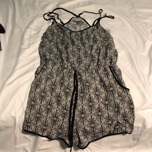 Black and white romper
